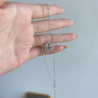 [baslovejewels]Ornate Heart Cut Flower Shape Necklace