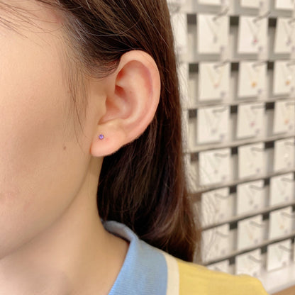 [baslovejewels]Delicate Solitaire Earrings