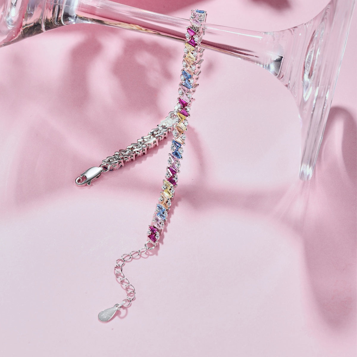 [baslovejewels]Ornate Sparkling Multi Cut Party Bracelet