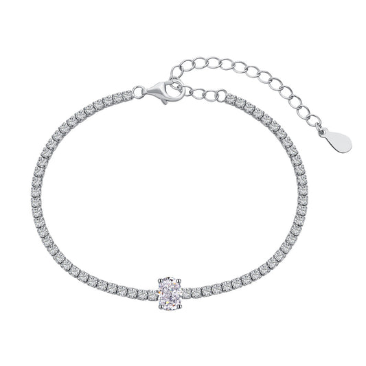 [baslovejewels]0.75 Carat Exquisite Oval Cut Daily Bracelet