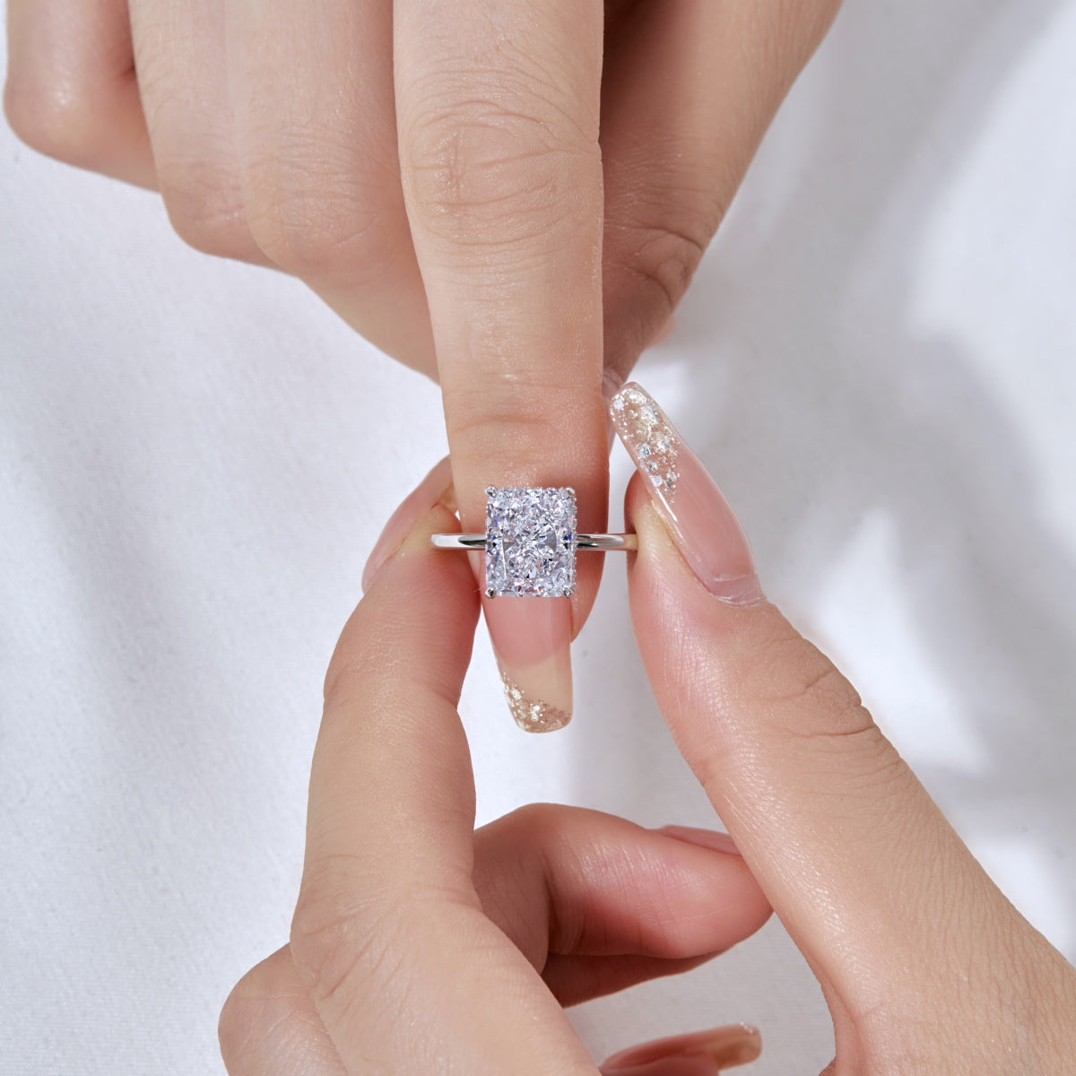 [baslovejewels]4.0 Carat Ornate Enchanting Radiand Cut Banquet Ring