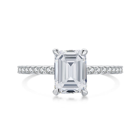 [baslovejewels]2.0 Carat Scintillating Ornate Radiant Cut Party Ring