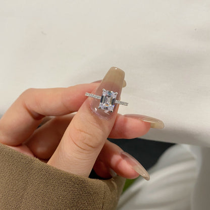 [baslovejewels]2.0 Carat Scintillating Ornate Radiant Cut Party Ring