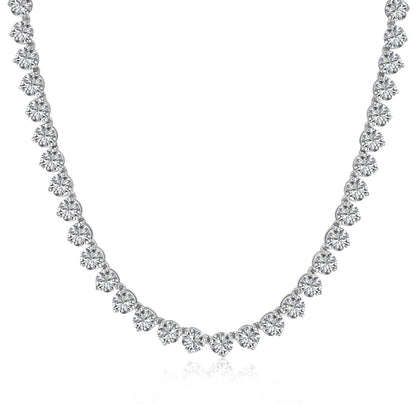 [baslovejewels]Ornate Heart Cut Tennis Necklace