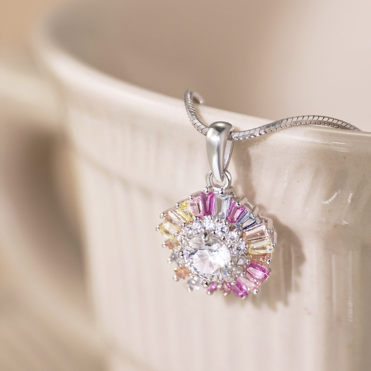 [baslovejewels]Charming Flower Colorful Necklace