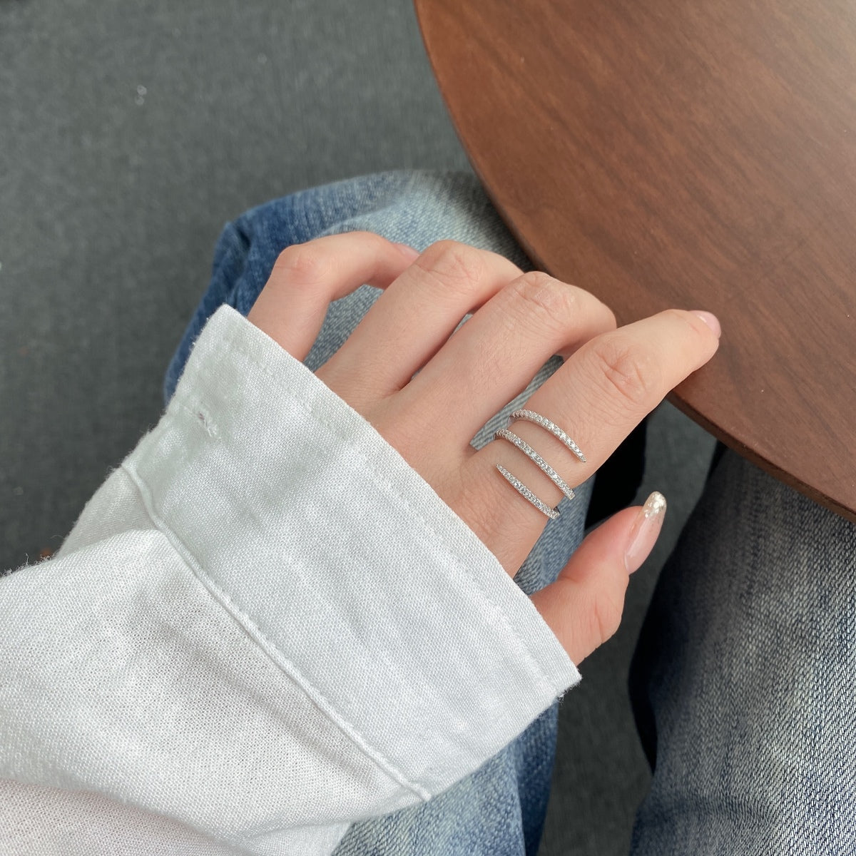 [baslovejewels]Unique Vibrant Entangle Daily Ring