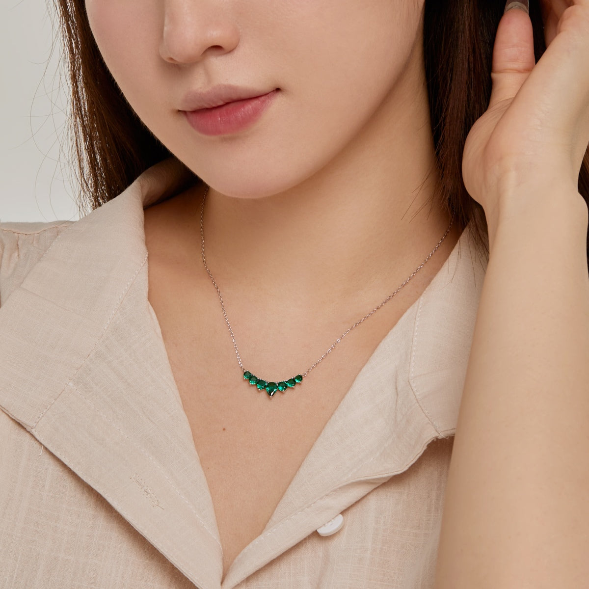 [baslovejewels]Dainty Colorful Heart Necklace