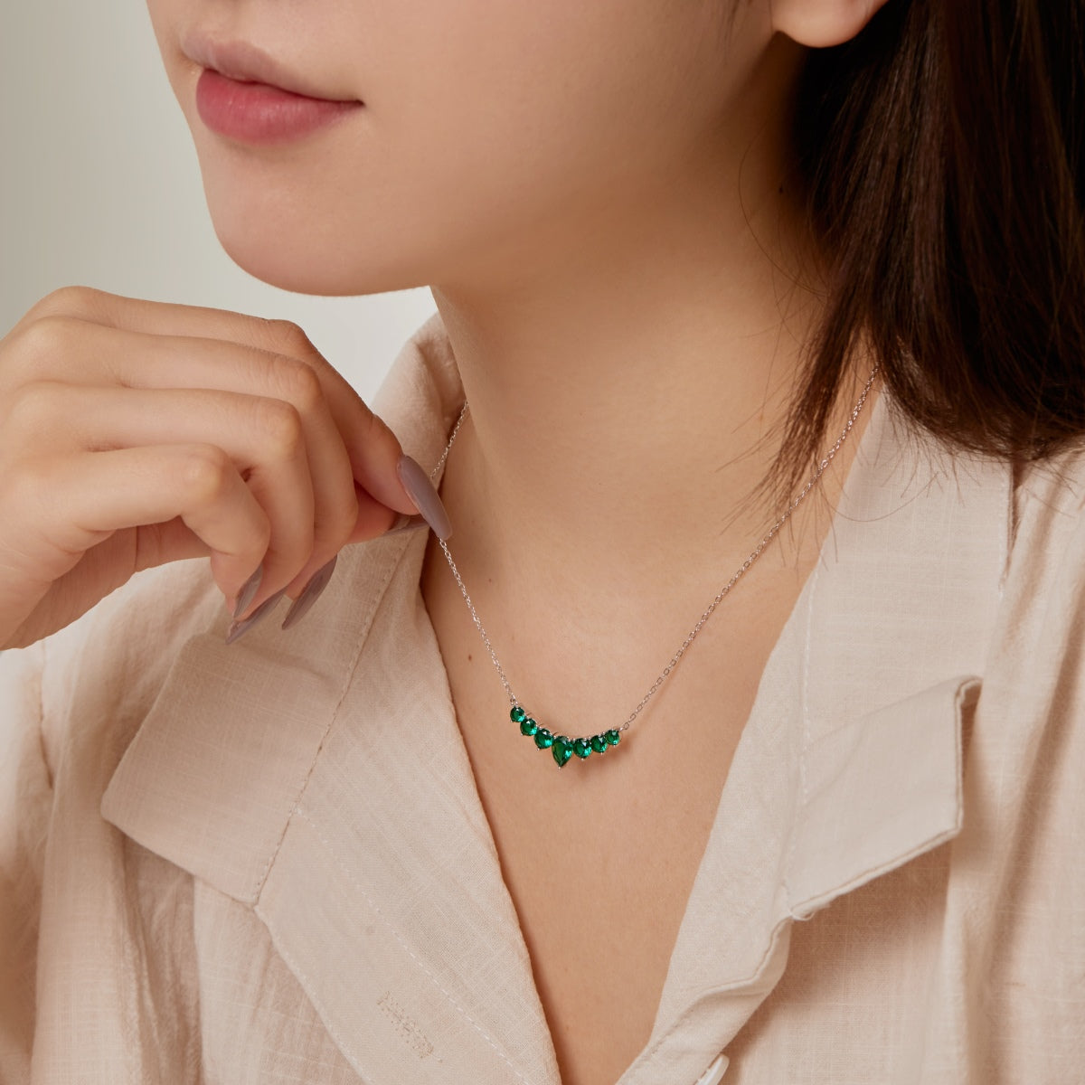 [baslovejewels]Dainty Colorful Heart Necklace