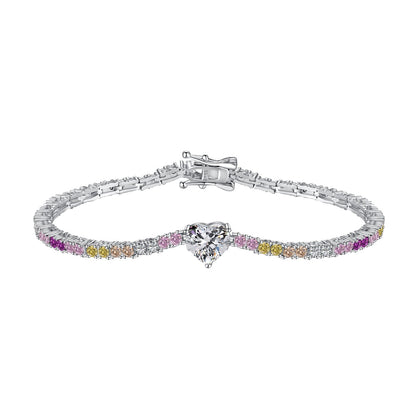 [baslovejewels]Delicate Romantic Heart Shape Lover Bracelet