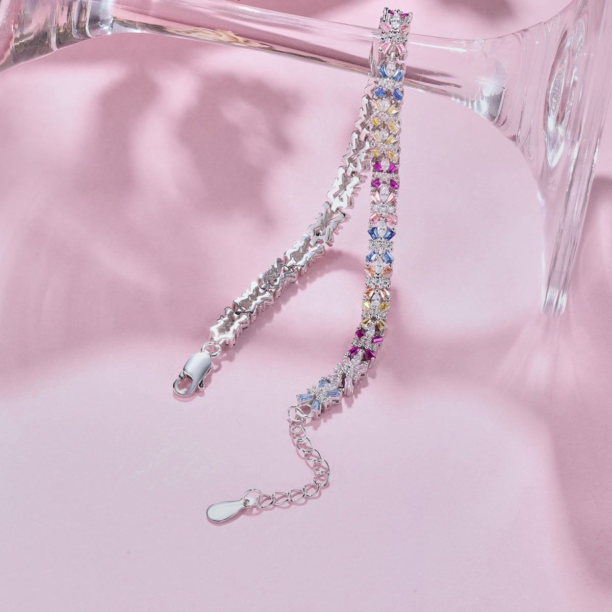 [baslovejewels]Radiant Colorful Emerald Cut Party Bracelet