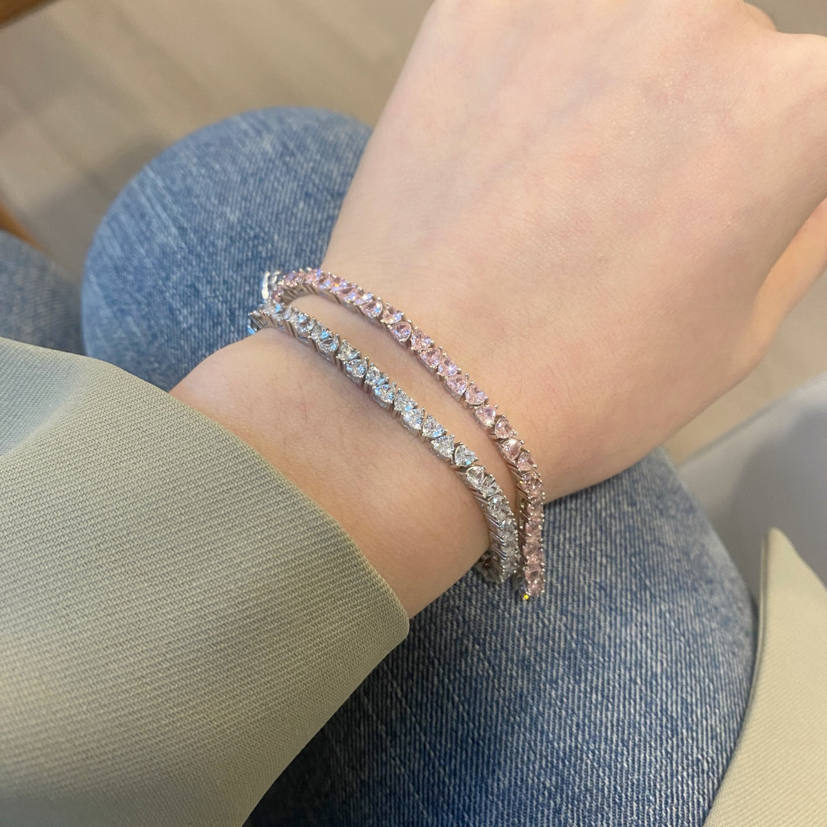 [baslovejewels]Dazzling Romantic Heart Shape Lover Bracelet
