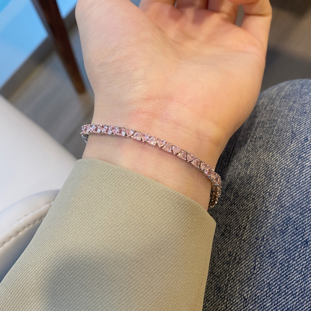 [baslovejewels]Dazzling Romantic Heart Shape Lover Bracelet
