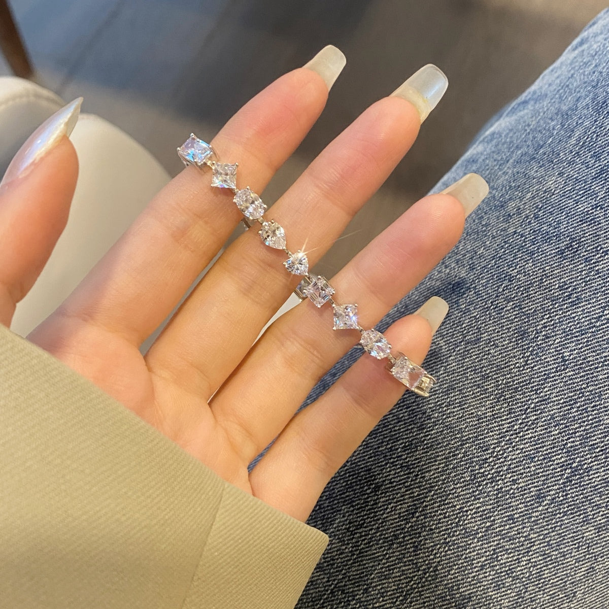 [baslovejewels]Unique Exquisite Multi Cut Daily Bracelet