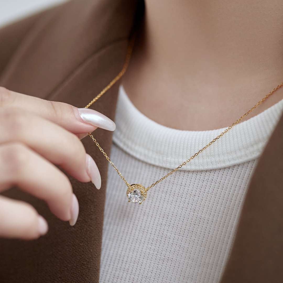 [baslovejewels]Luxurious Round Cut Necklace