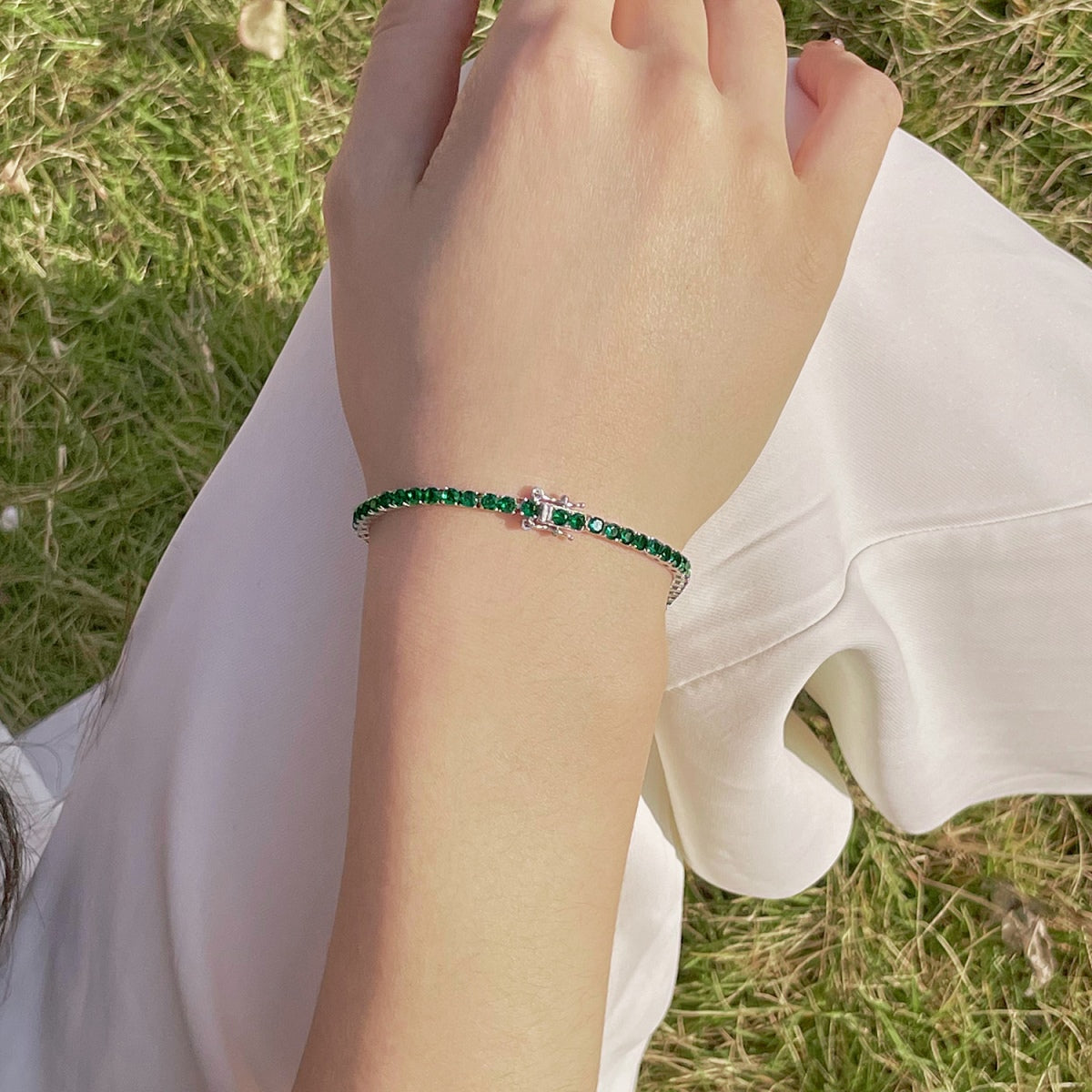 [baslovejewels]Radiant Colorful Round Cut Party Bracelet