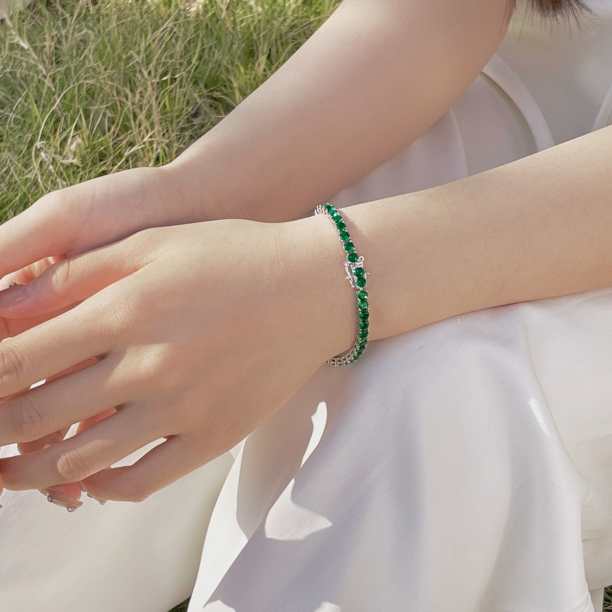 [baslovejewels]Radiant Colorful Round Cut Party Bracelet