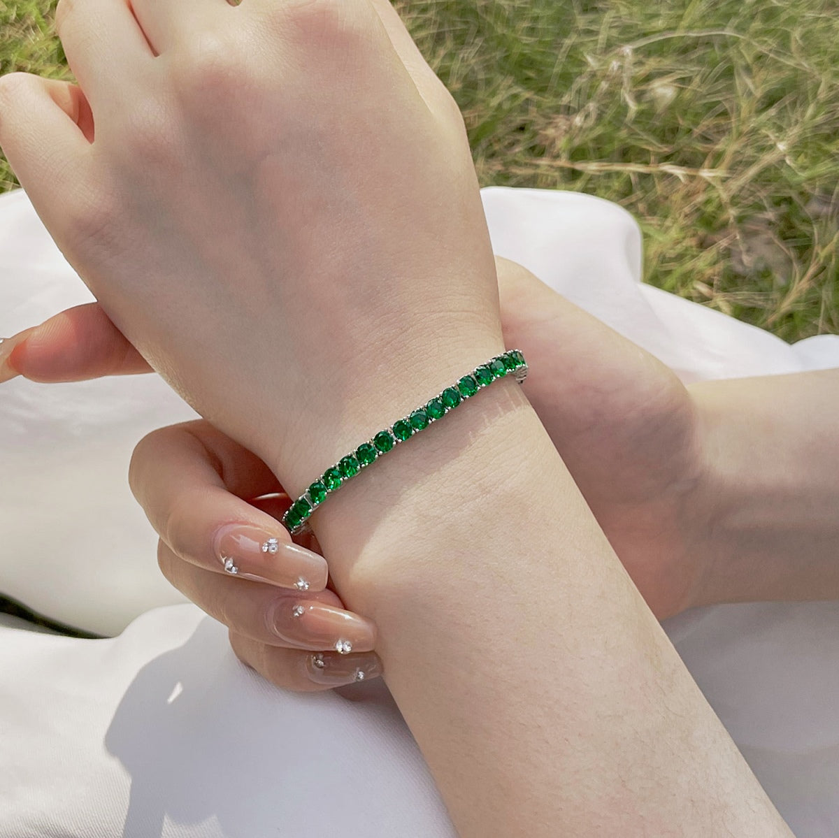 [baslovejewels]Radiant Colorful Round Cut Party Bracelet