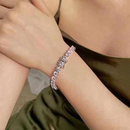[baslovejewels]0.75 Carat Dazzling Round Cut Wedding Bracelet