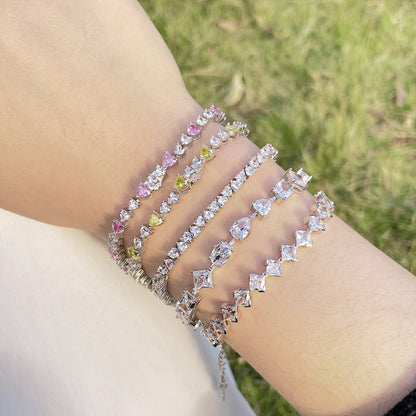 [baslovejewels]Dazzling Romantic Heart Shape Lover Bracelet