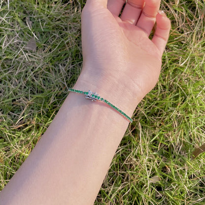 [baslovejewels]Radiant Colorful Round Cut Party Bracelet