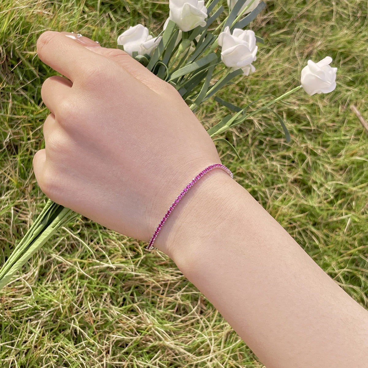 [baslovejewels]Radiant Colorful Round Cut Party Bracelet