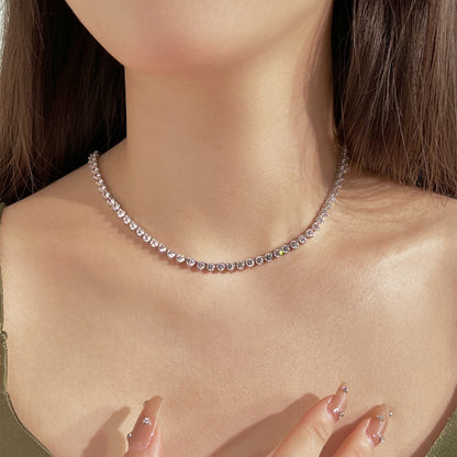 [baslovejewels]Ornate Heart Cut Tennis Necklace