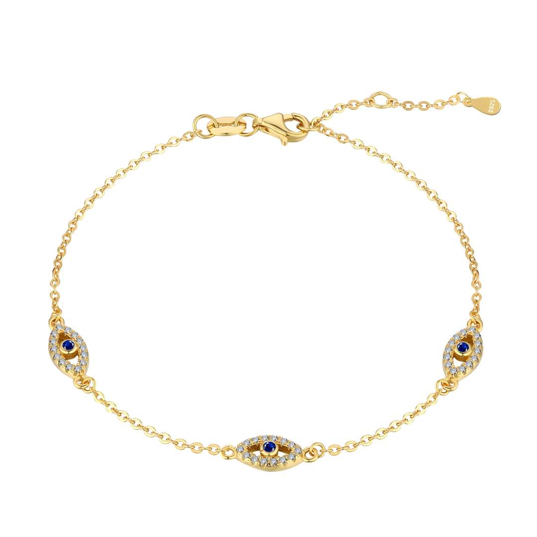 [baslovejewels]Evil Eye Shape Pendent Necklace