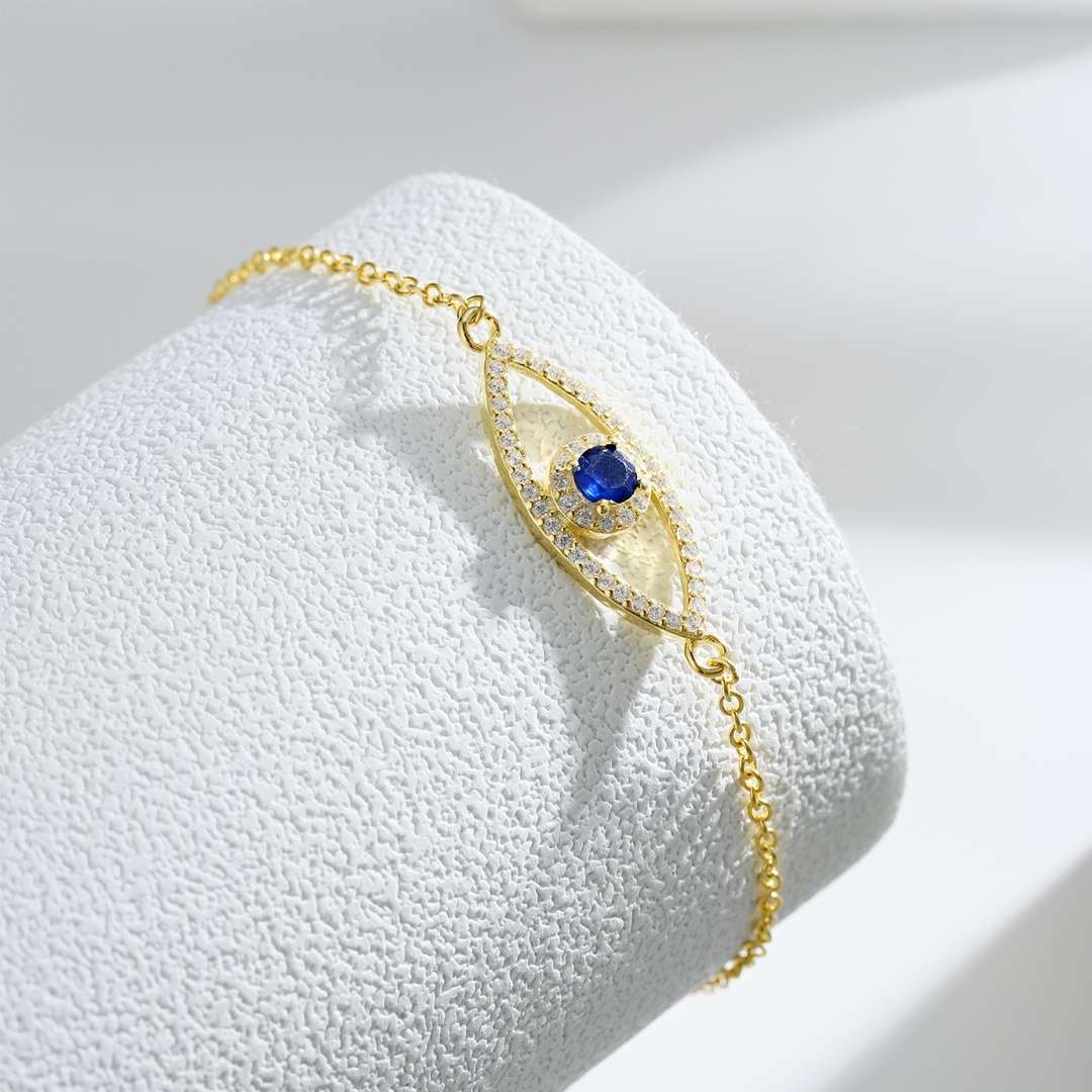 [baslovejewels]Devil's Eye Hollow Design Bracelet
