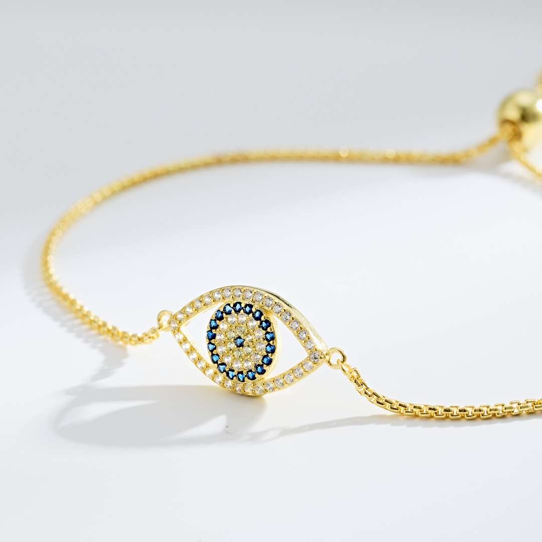 [baslovejewels]Dazzling Eye Shape Necklace