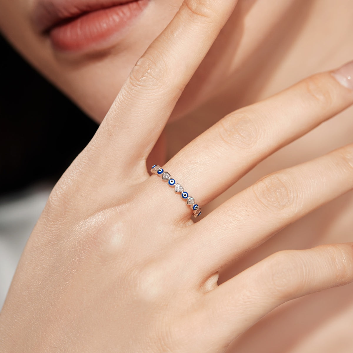 [baslovejewels]Radiant Colorful Round Shape Daily Ring