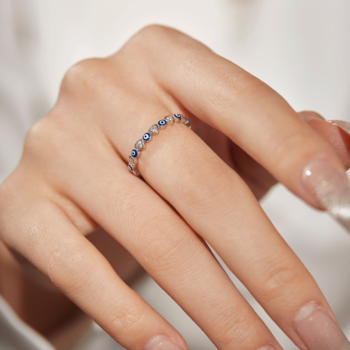 [baslovejewels]Radiant Colorful Round Shape Daily Ring