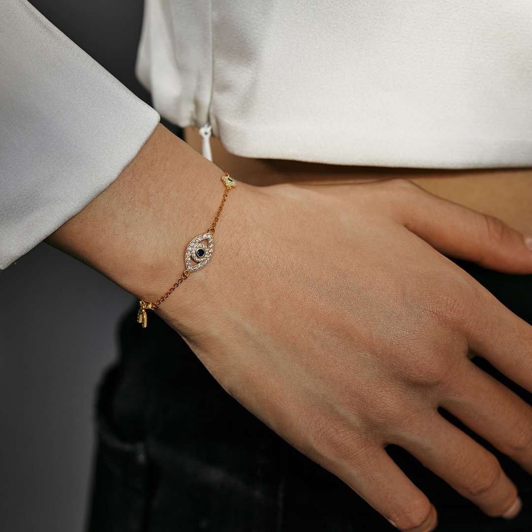 [baslovejewels]Dainty Eye Shape Necklace