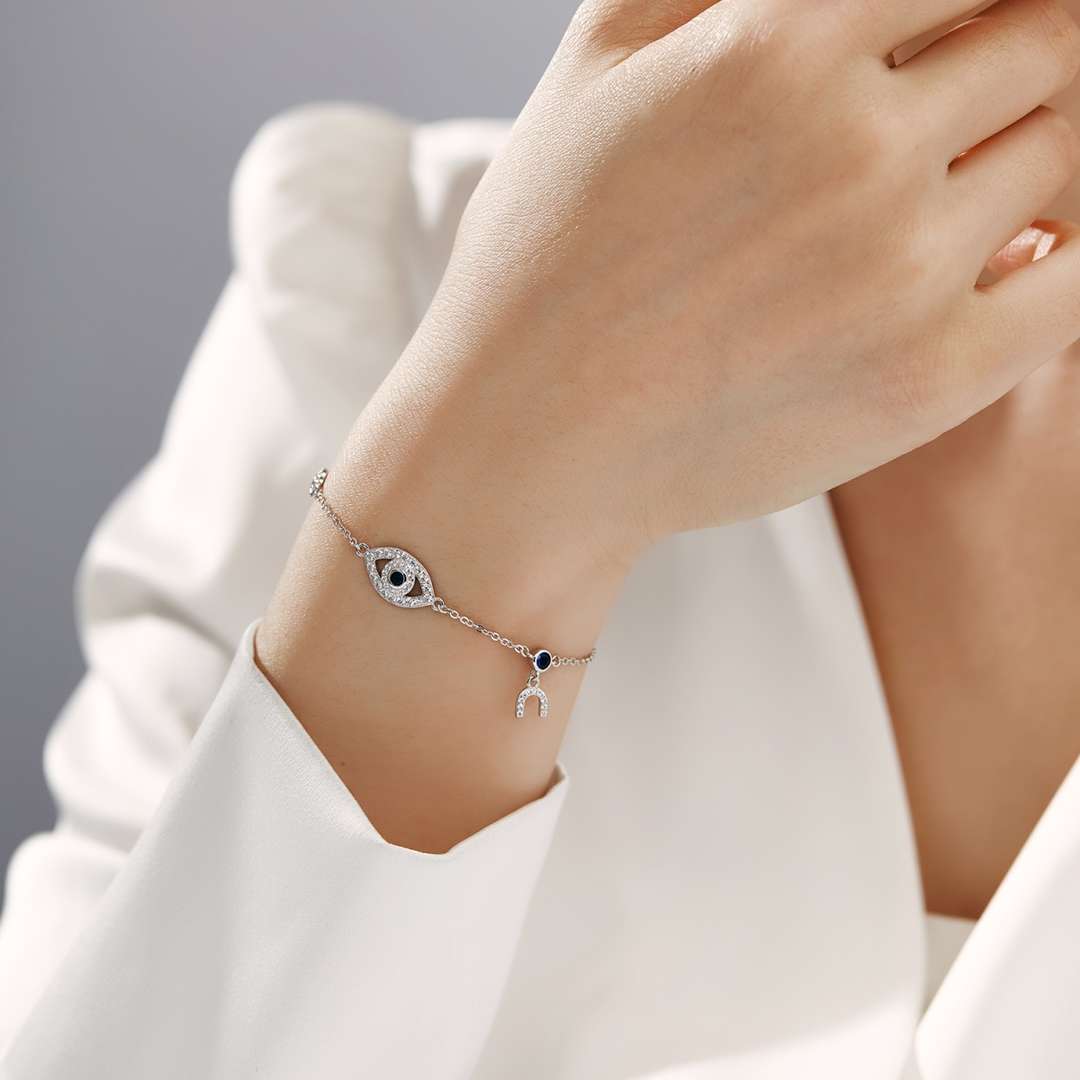 [baslovejewels]Dainty Eye Shape Necklace