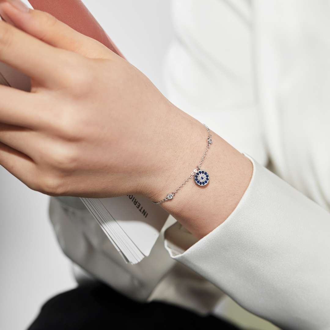 [baslovejewels]Devil's Eye Round Shape Bracelet