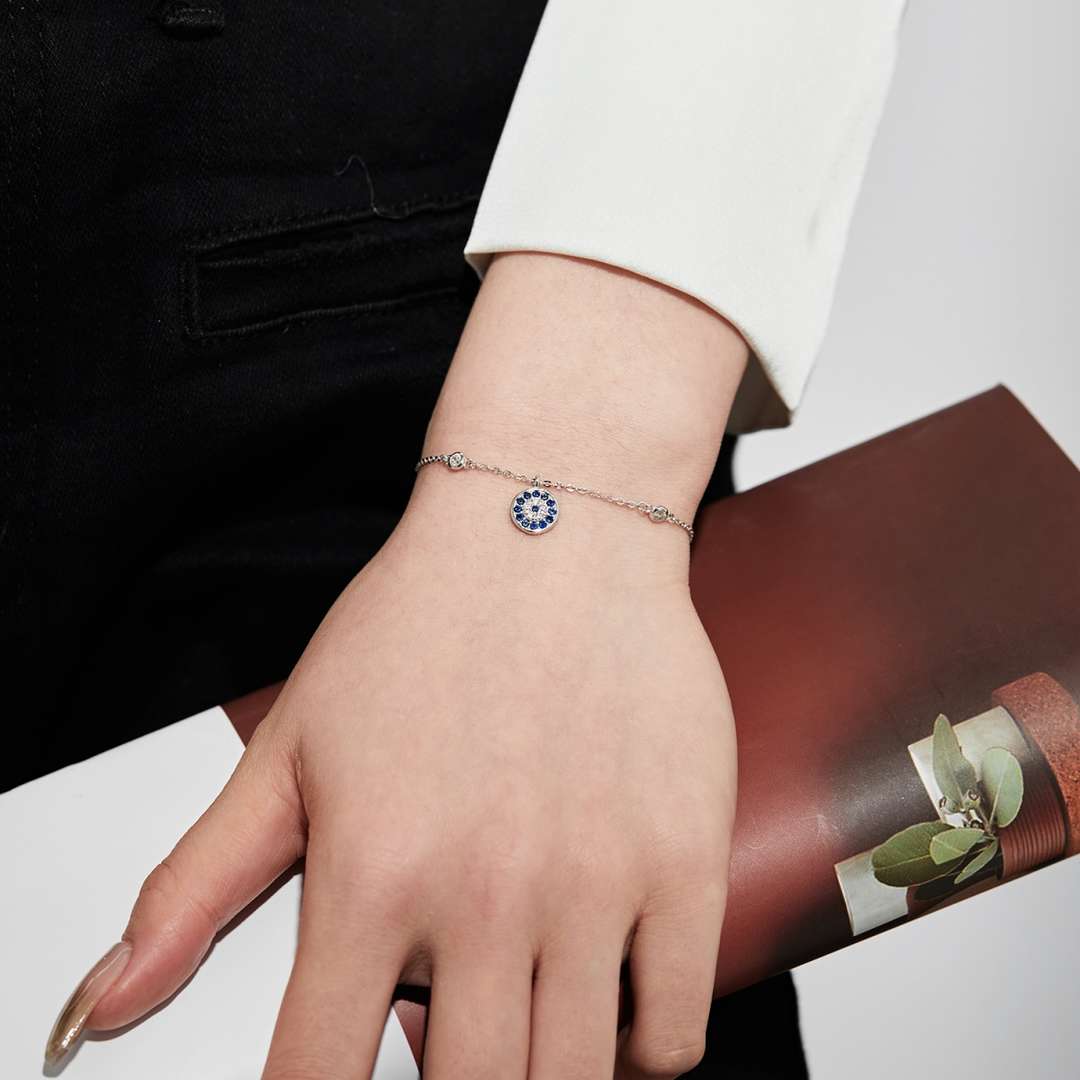[baslovejewels]Devil's Eye Round Shape Bracelet