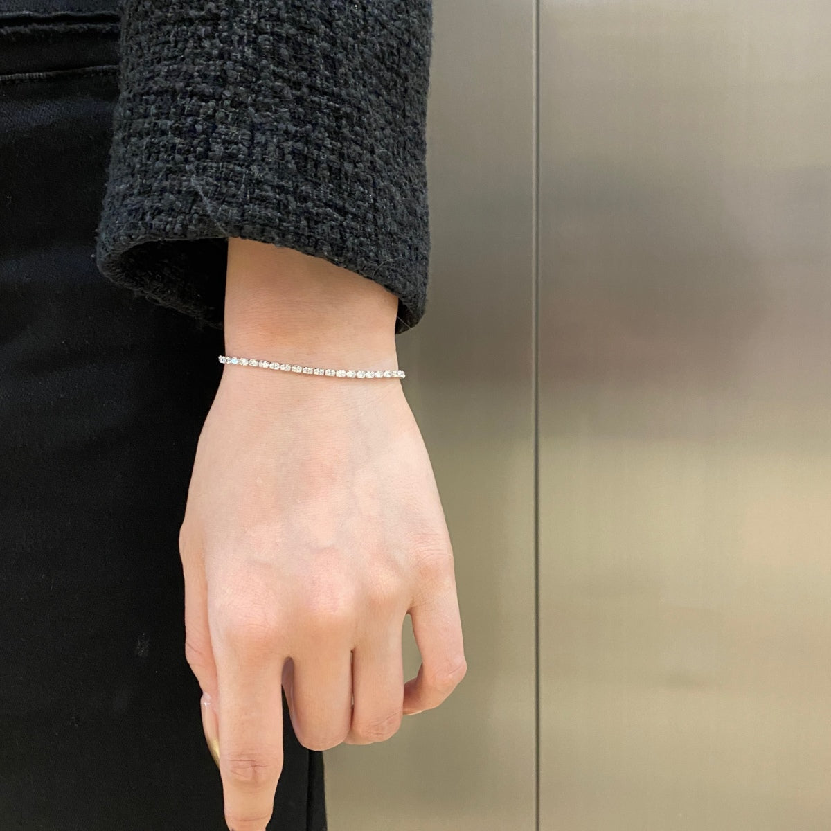 [baslovejewels]Elegant Emerald Cut Daily Bracelet