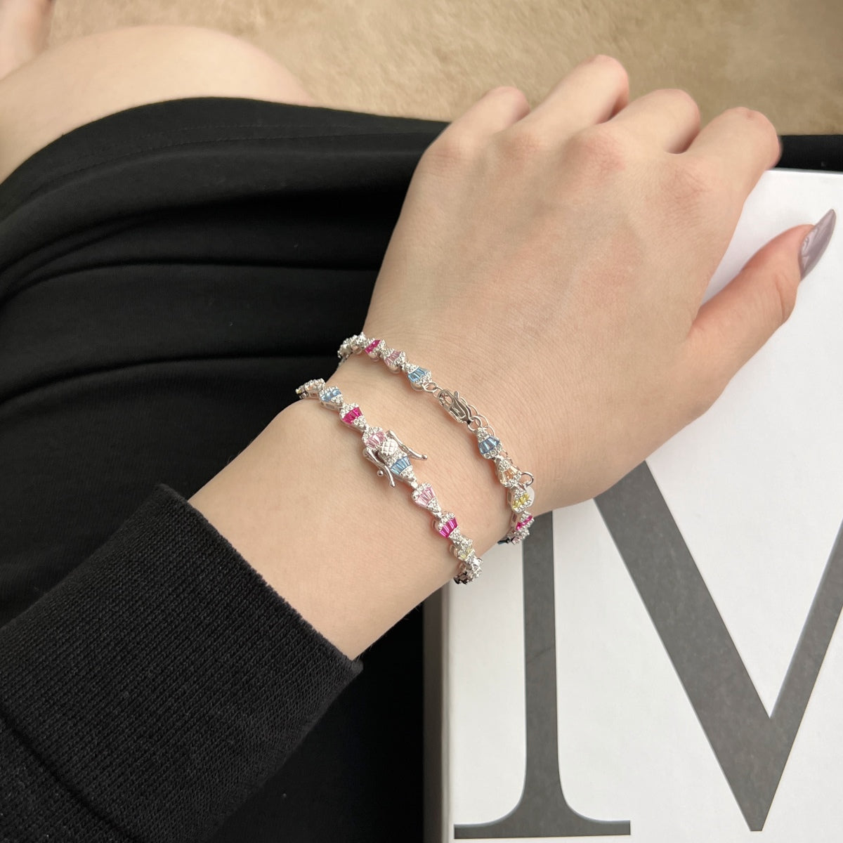 [baslovejewels]Radiant Water Drop Shape Daily Bracelet