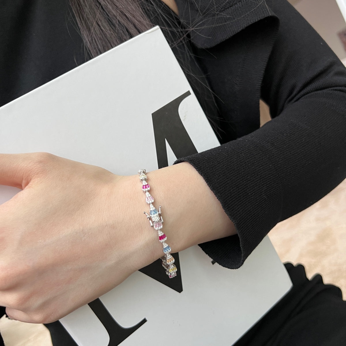 [baslovejewels]Radiant Water Drop Shape Daily Bracelet