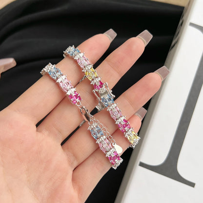[baslovejewels]Delicate Colorful Multi Cut Party Bracelet