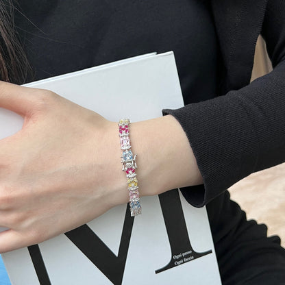 [baslovejewels]Delicate Colorful Multi Cut Party Bracelet
