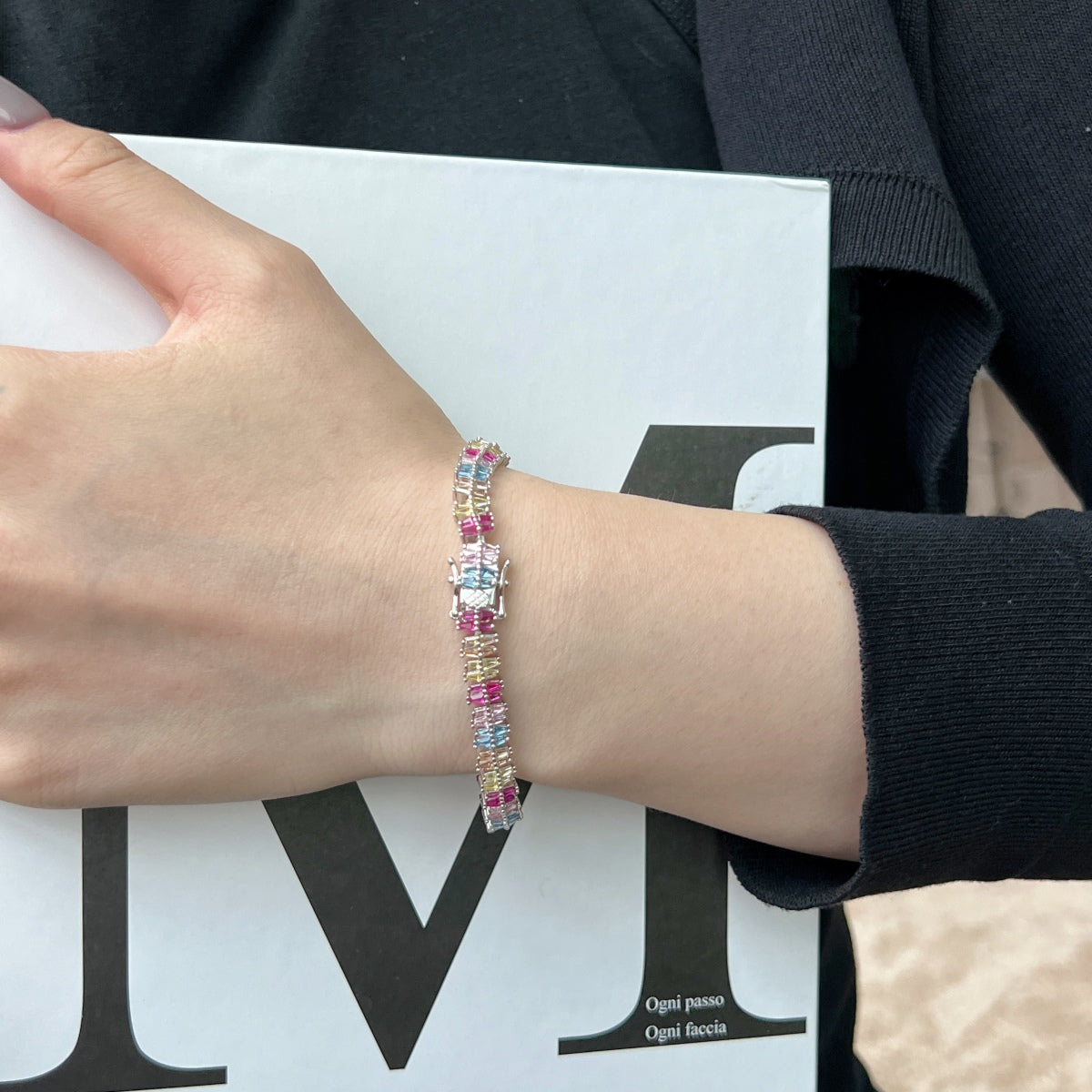[baslovejewels]Sparkling Exquisite Multi Cut Party Bracelet