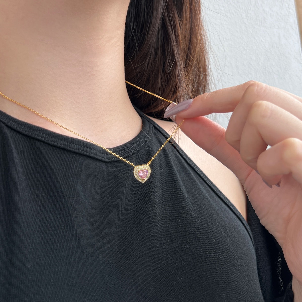 [baslovejewels]Exquisite Heart Shape Necklace