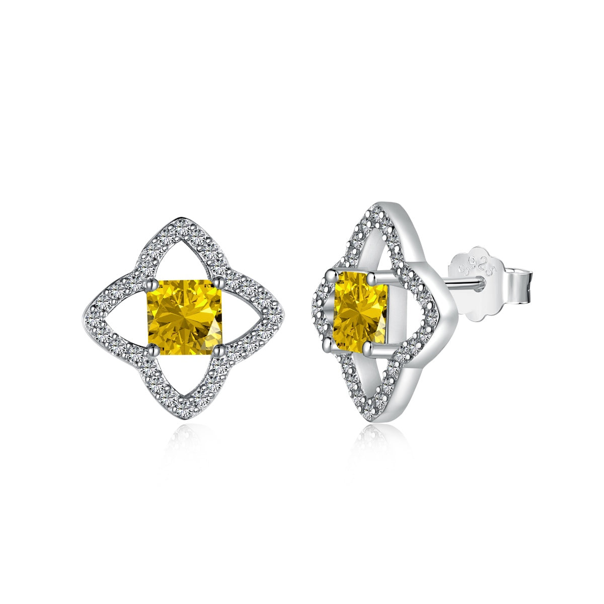 [baslovejewels]Elegant Star Shape Princess Cut Daily Earrings