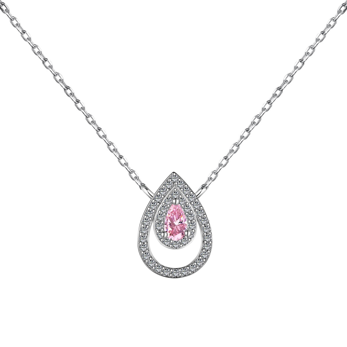 [baslovejewels]Sparkling Pear Cut Necklace