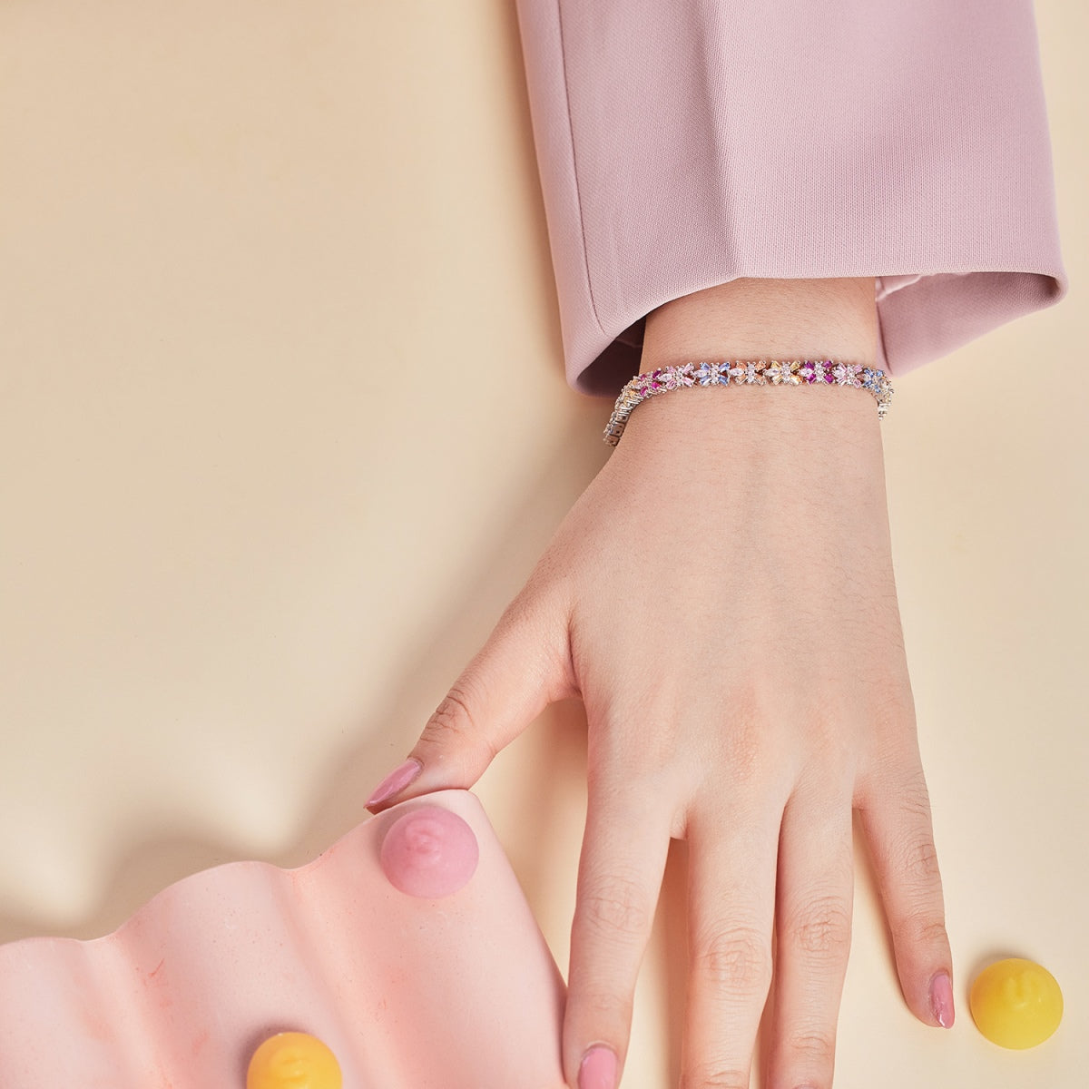 [baslovejewels]Radiant Colorful Emerald Cut Party Bracelet
