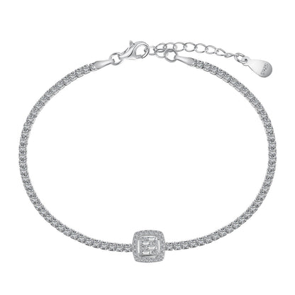 [baslovejewels]Luxurious Dazzling Square Shape Banquet Bracelet