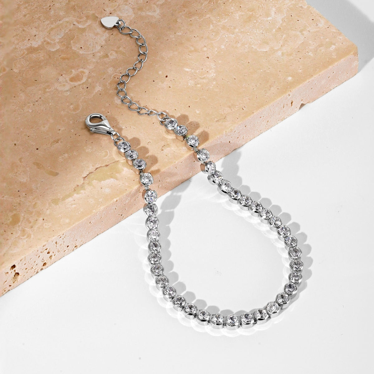 [baslovejewels]Dazzling Sparkling Round Cut Daily Bracelet