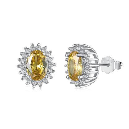 [baslovejewels]Delicate Radiant Oval Cut Daily Earrings
