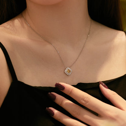[baslovejewels]Sparkling Asscher Cut Necklace