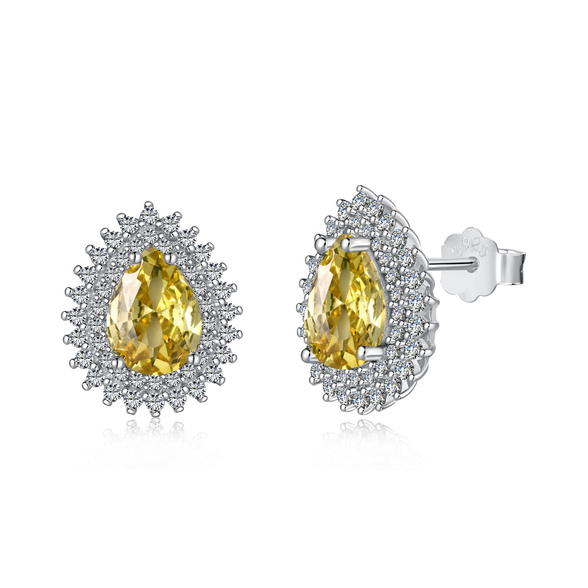 [baslovejewels]Delicate Gorgeous Pear Cut Daily Earrings